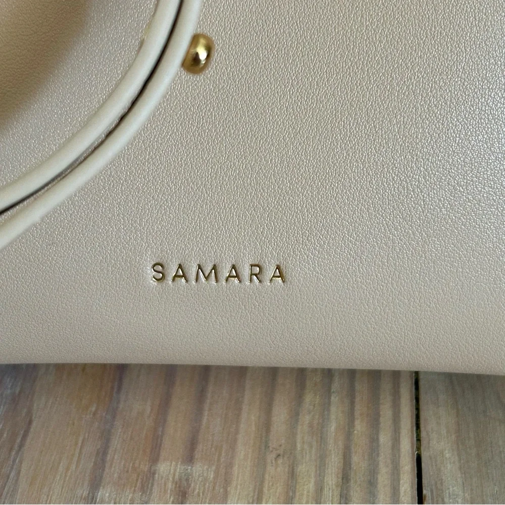Samara Blush Pebble Leather Crossbody Bag
